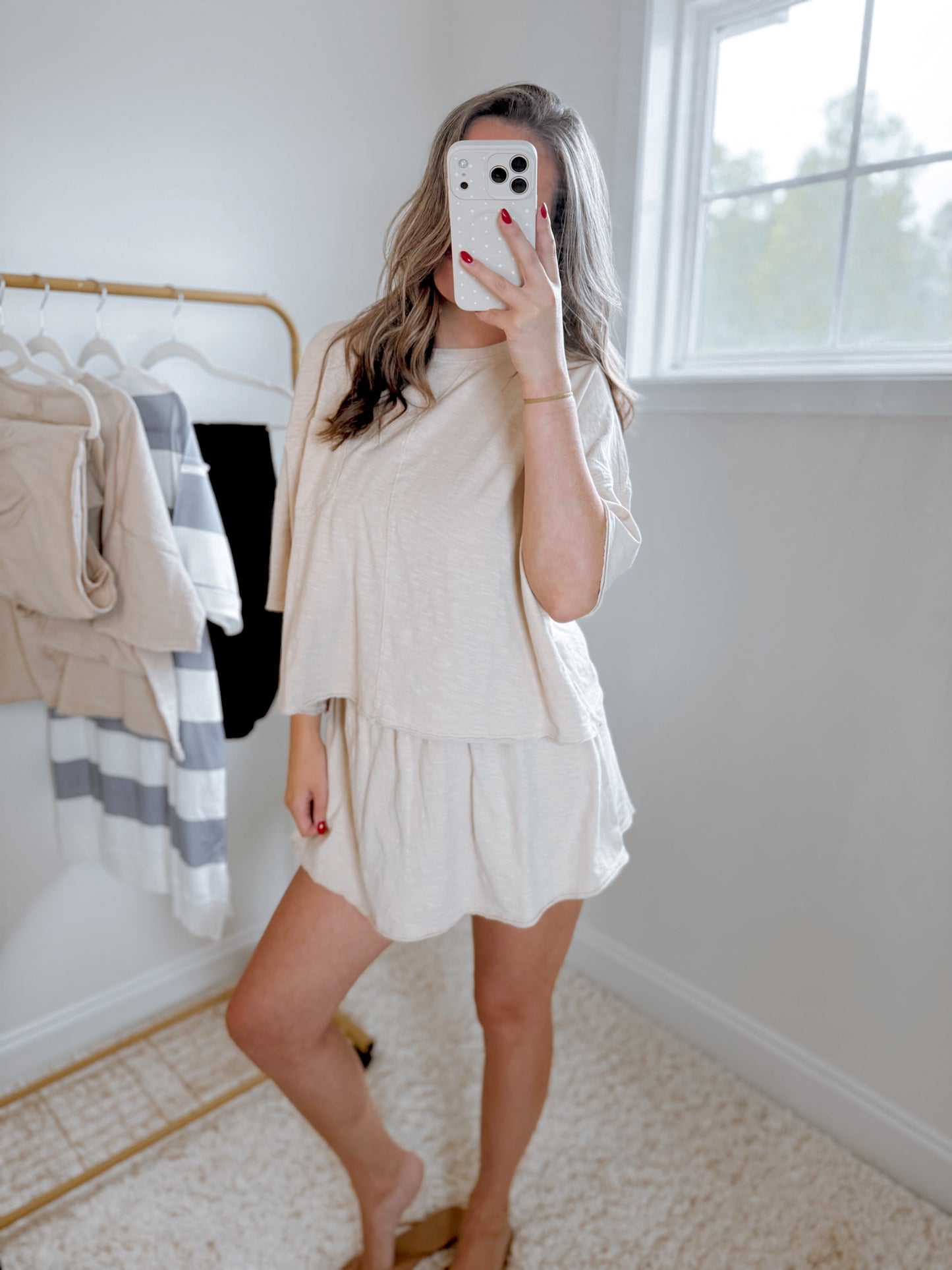 Barely Beige Jersey Skort Set