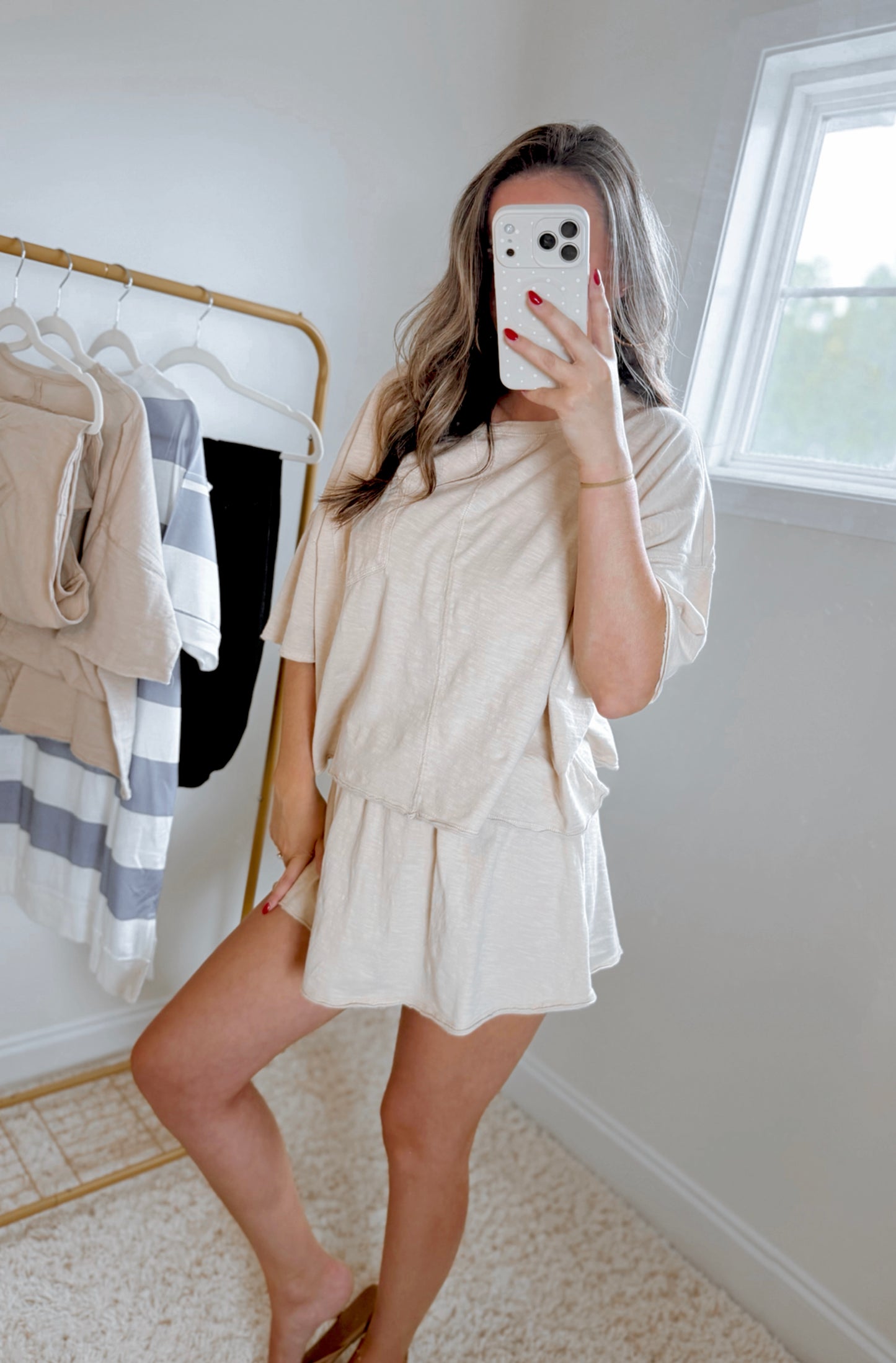 Barely Beige Jersey Skort Set