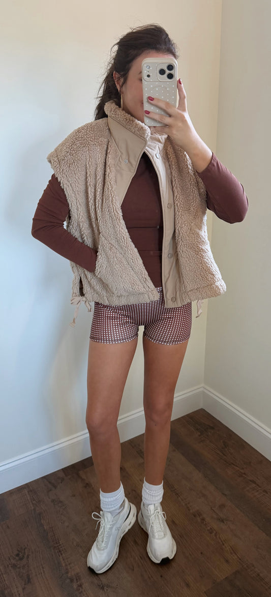 Beige Sherpa Vest