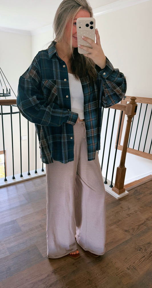 Cocoa Striped Lounge Pants